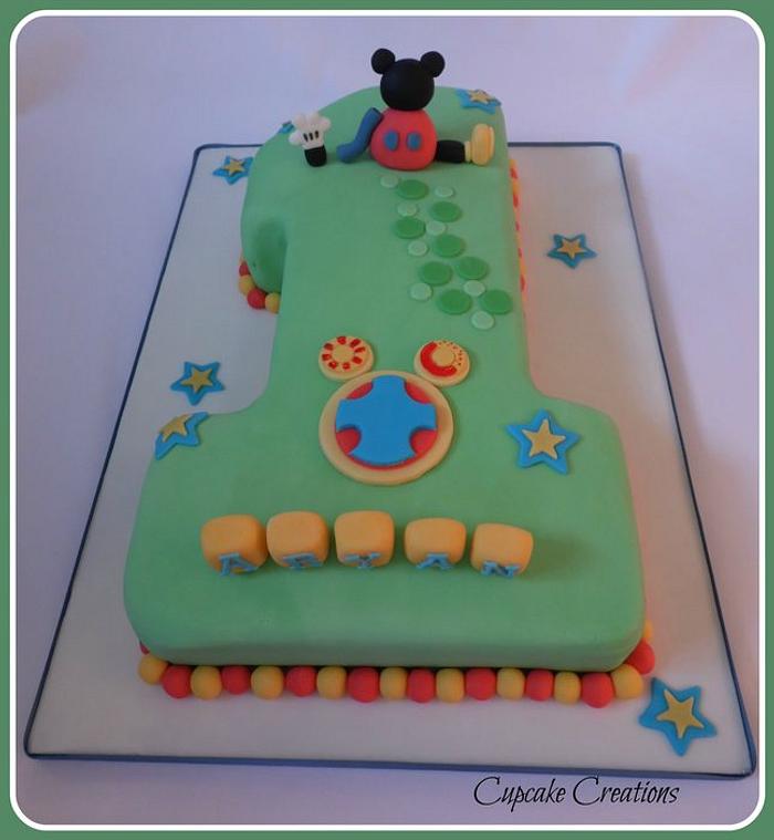 Mickey Mouse Clubhouse Number 1 cake