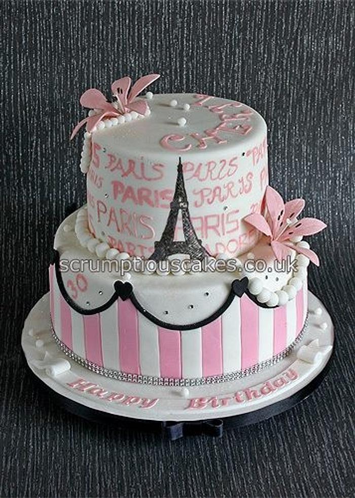 Paris Theme Cake - Cakenest
