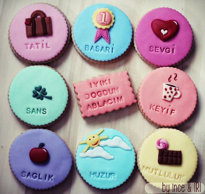 Best Wishes for birthday on Cookies