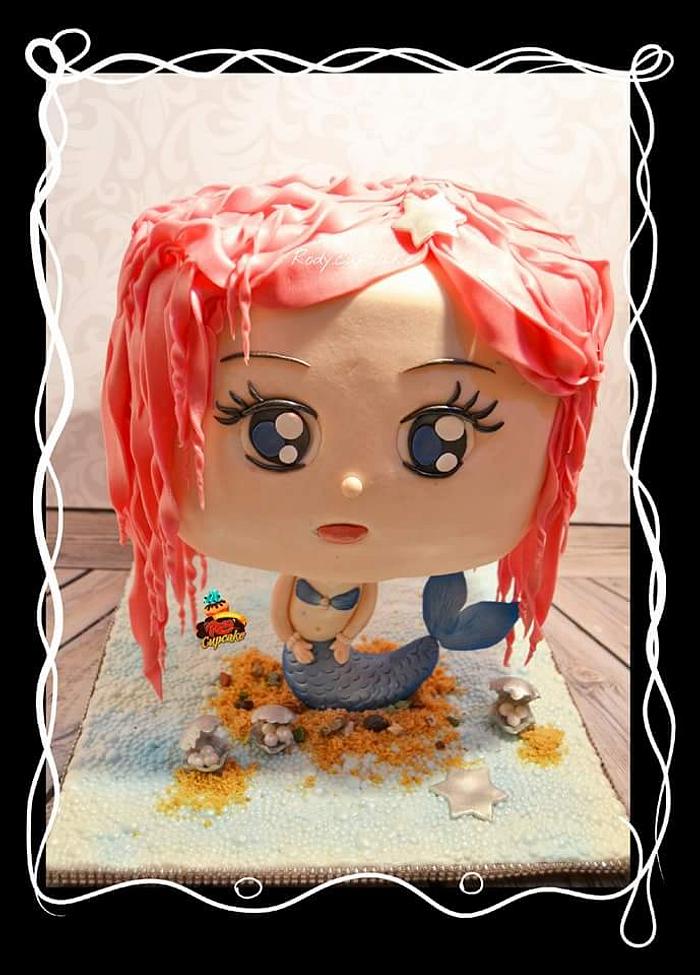 chibi mermaid cake