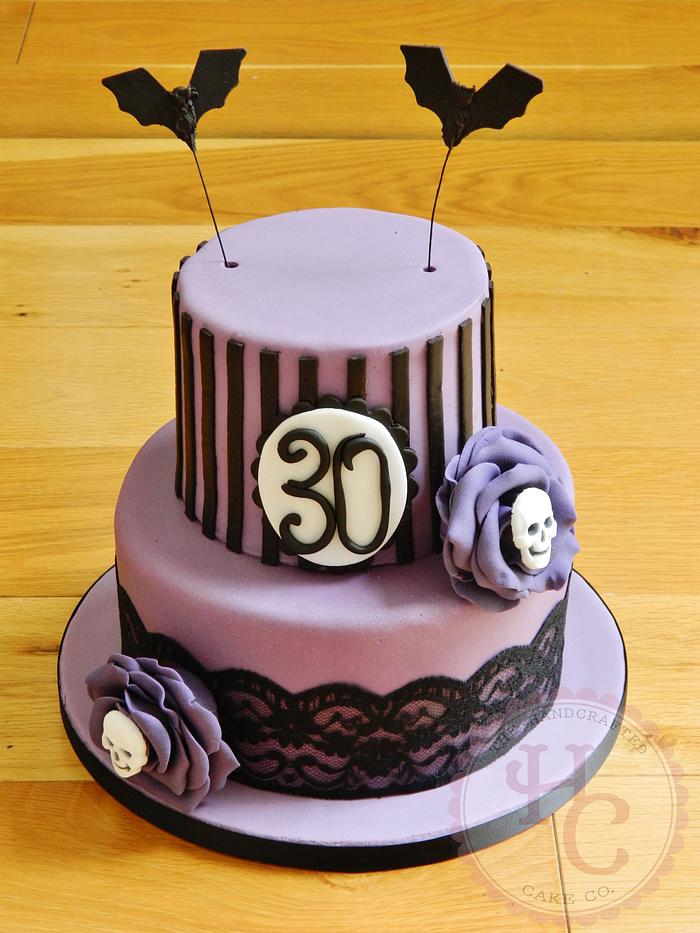 Gothic 30th birthday cake