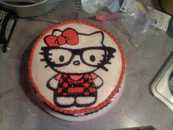Hello kitty nerd cake