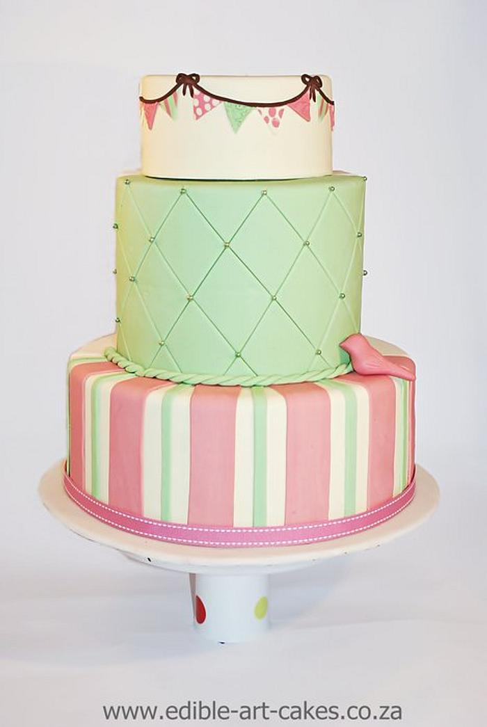 Quirky Bunting cake