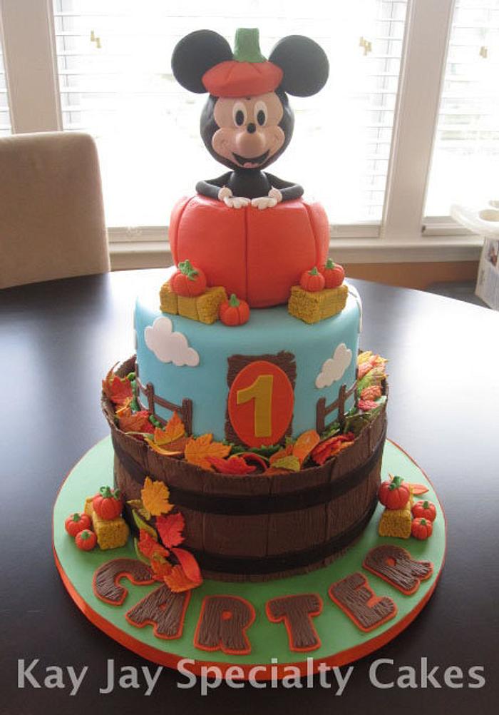 Fall-Themed Mickey Mouse 1st Birthday