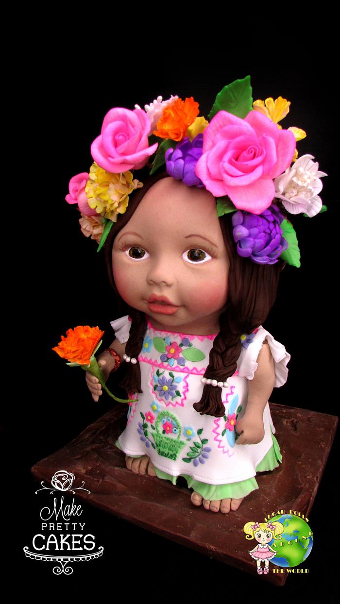 Little Mexican girl sugar doll