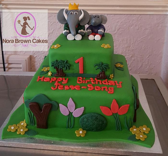 Barbar and badou birthday cake 
