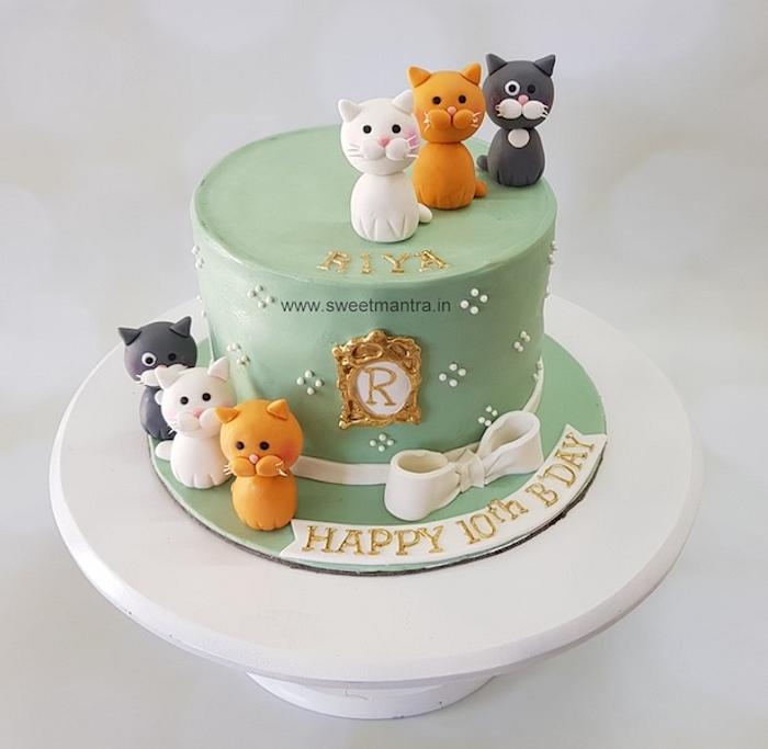 Birthday Cat Cookie Cake - Hayley Cakes and Cookies Hayley Cakes and Cookies