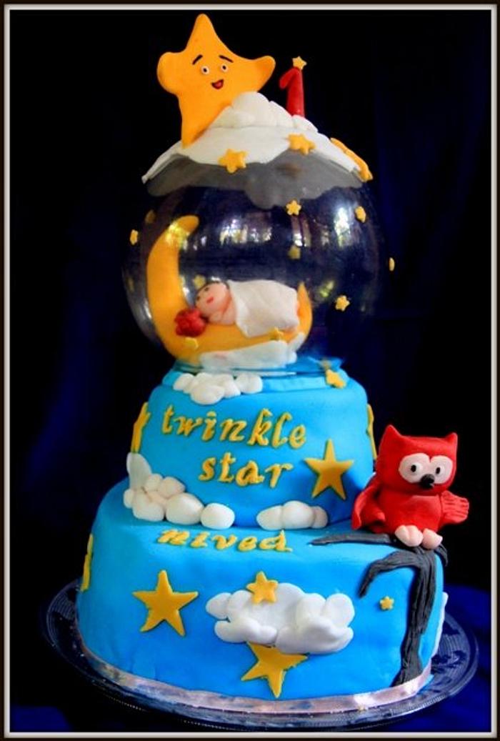 Twinkle Twinkle little star cake for my son 