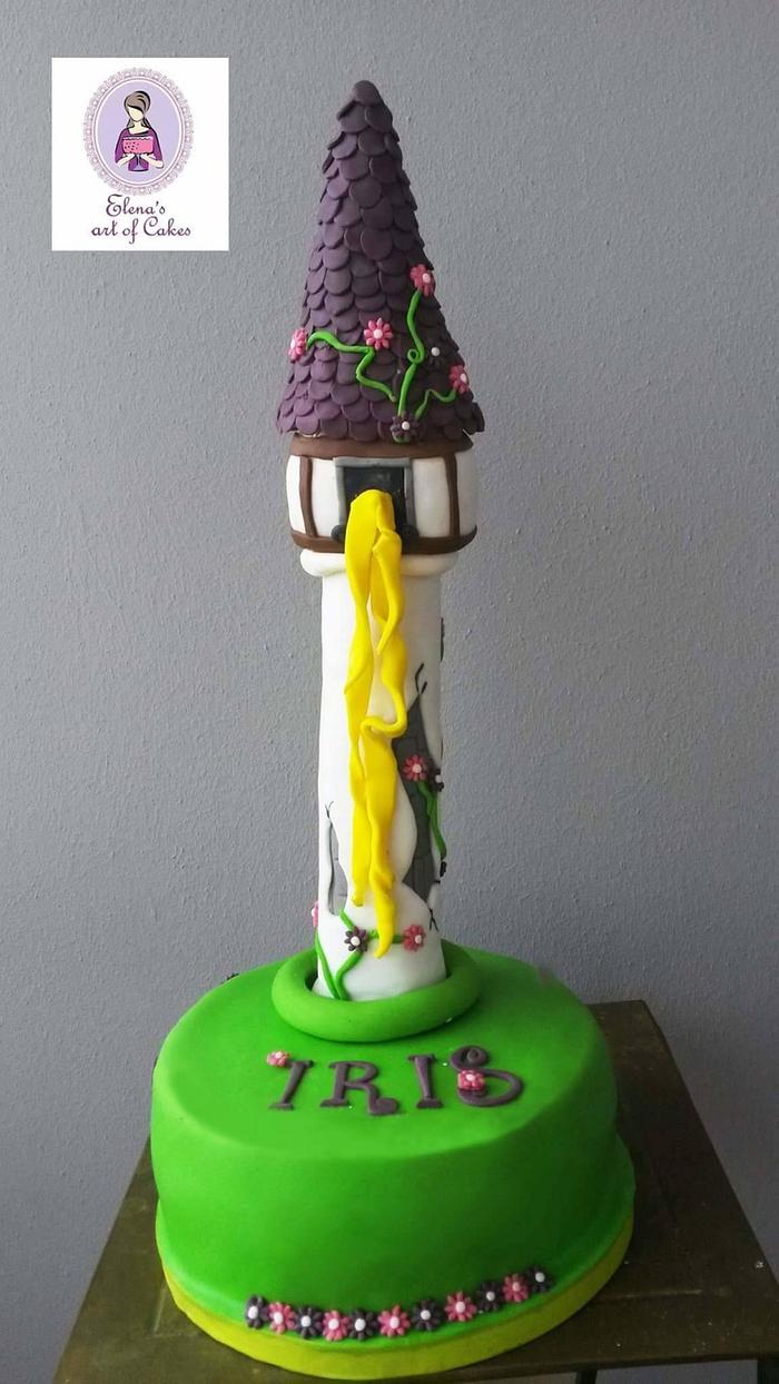 Rapunzel tower cake 