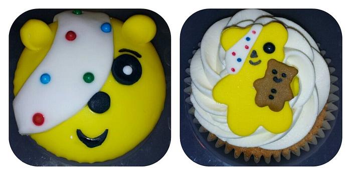 Pudsey Bear cupcakes