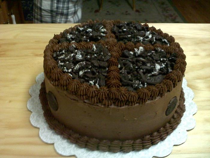 Chocolate Oreo birthday cake