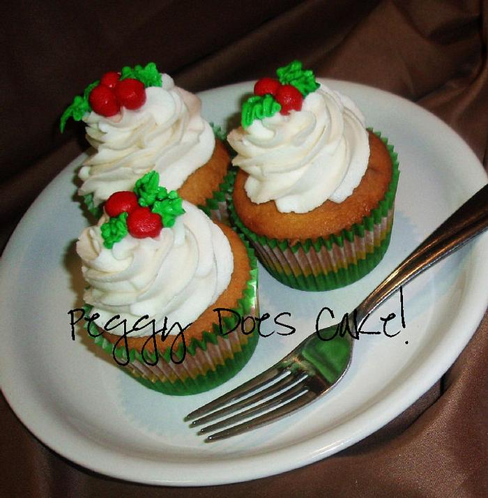 Holly Berry Cupcakes