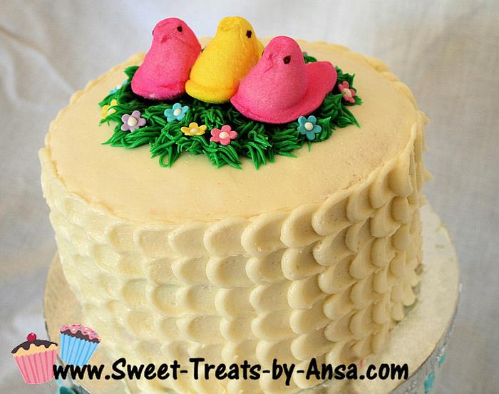 Easter Peep Celebration Cake