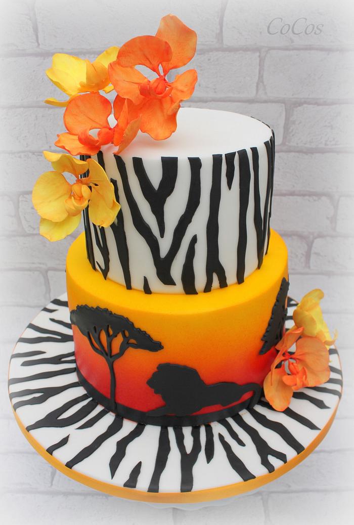 African sunset cake 