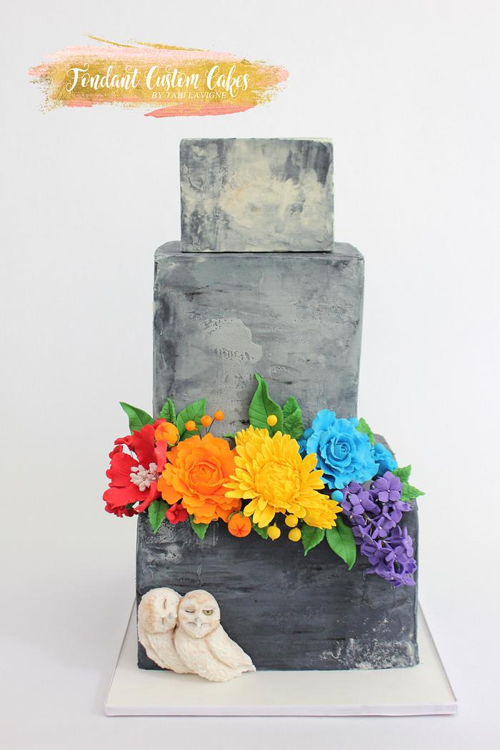 Concrete pride cake 