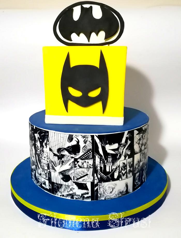 Batman comic cake 