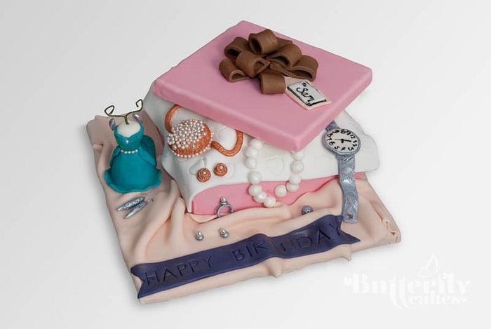 Gift box cake