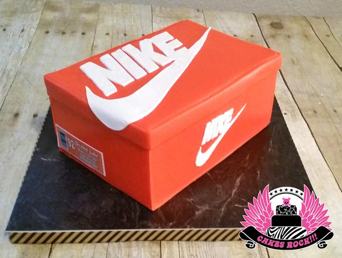 Nike Shoe Custom Label - Decorated Cake by Cakes - CakesDecor