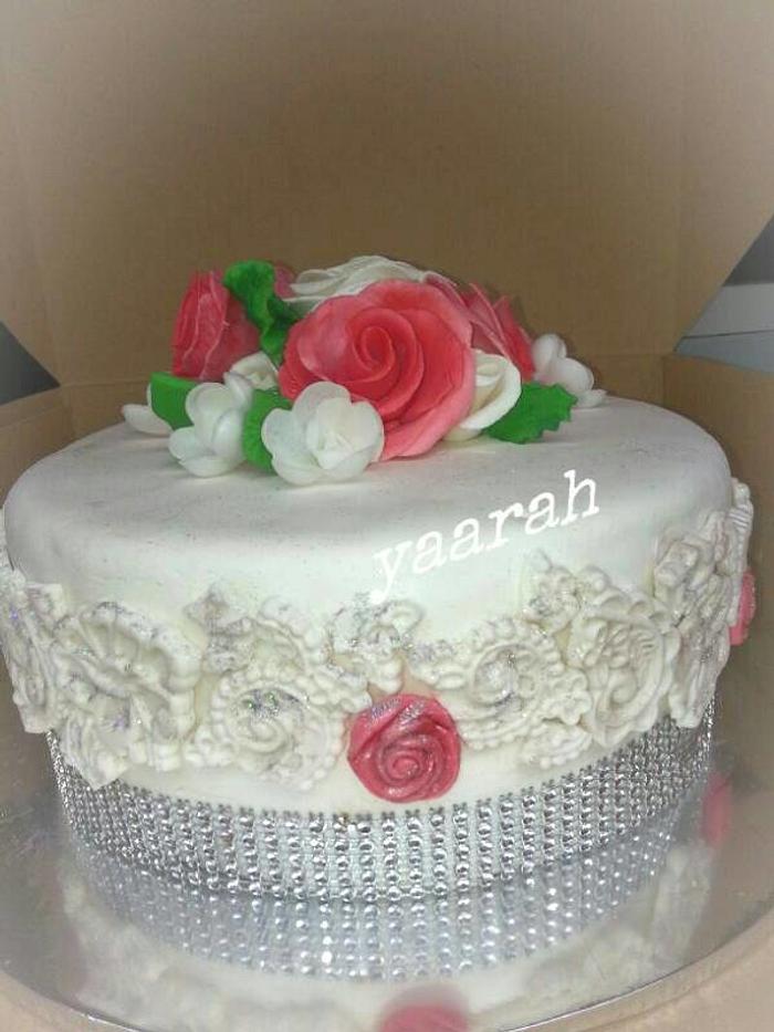 Simple floral cake