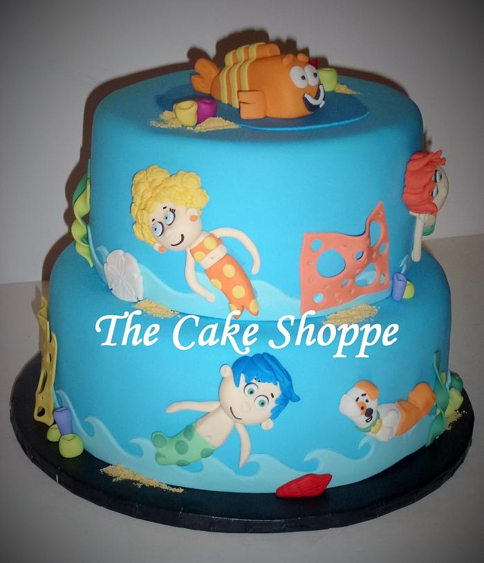 Bubble Guppies themed cake