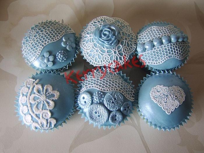 Blue Lace cupcakes 