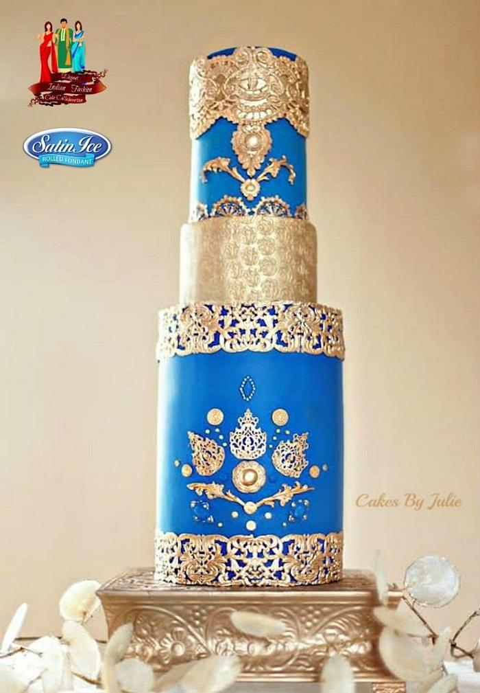 "Royal Splendor" For- Elegant Indian Fashion Cakes Collaboration