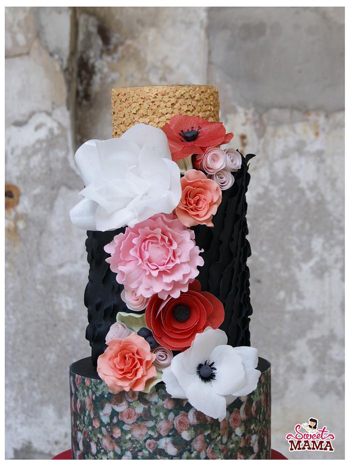 Baroque Bouquet Wedding Cake