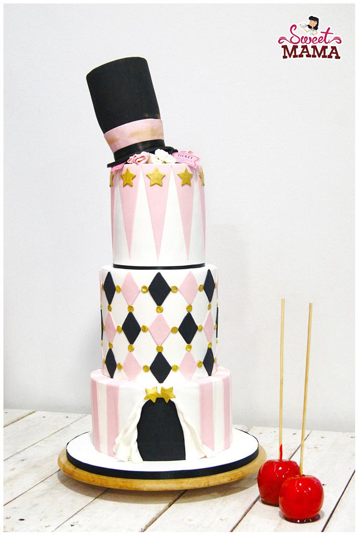 Vintage Circus First Communion Cake