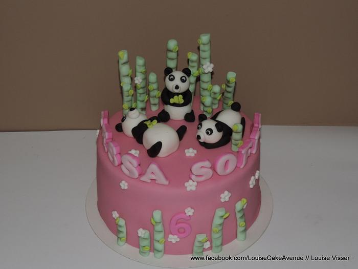 Cute Panda With Birthday Cake Wall Sticker -MF413