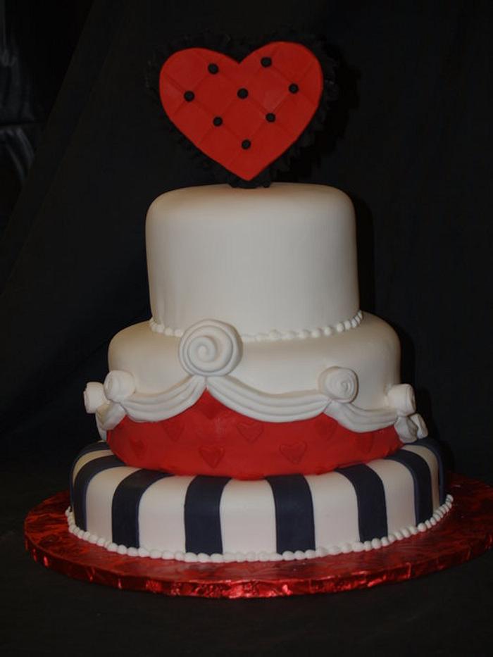  Heart Themed cake