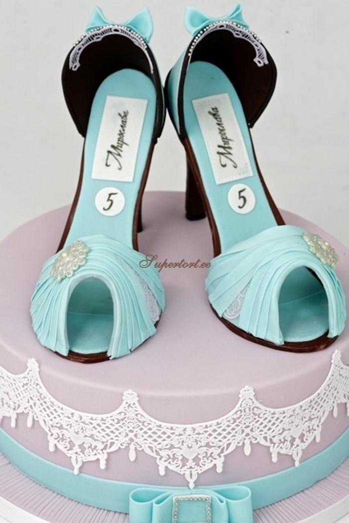 Blue cinderella shoes