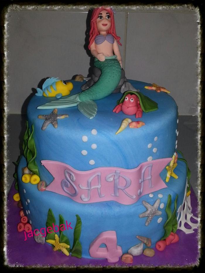 the little mermaid ariel cake