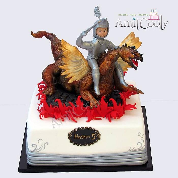 Knight and Dragon cake