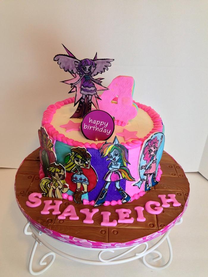 Equestria Girls and my little pony cake