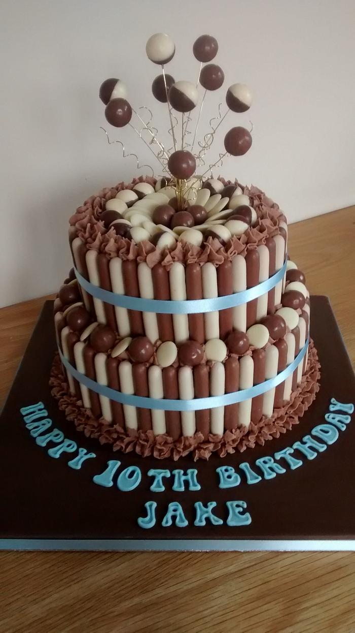My sons Chocolate birthday cake x