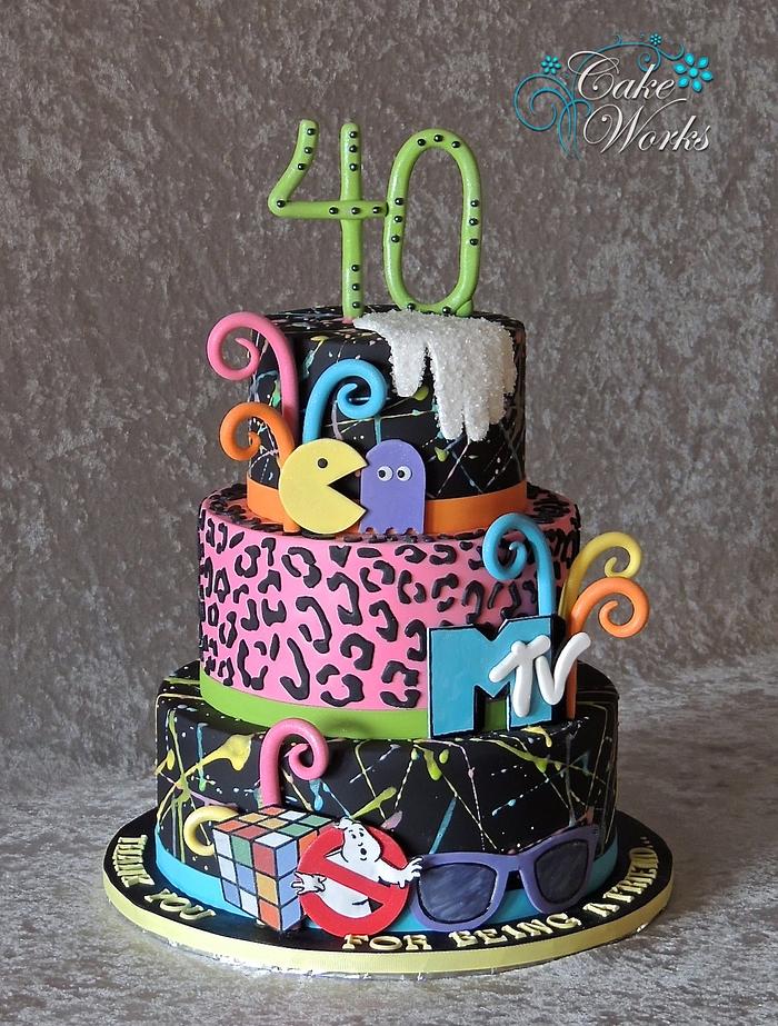Totally 80's birthday cake