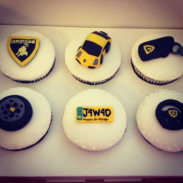 Lamborghini themed cupcakes