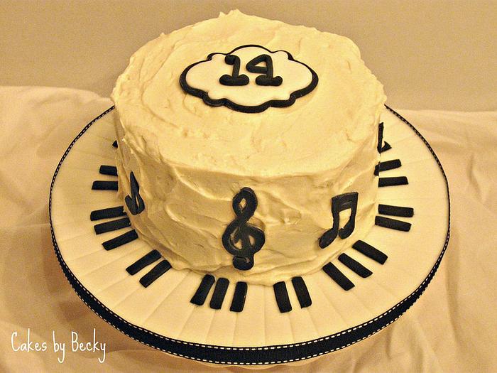 Music Themed Birthday Cake