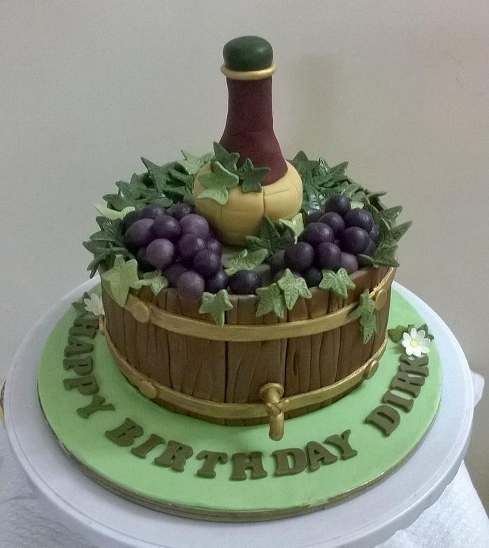 wine barrel cake