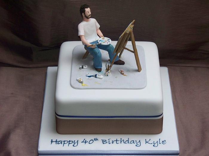 Artist birthday cake