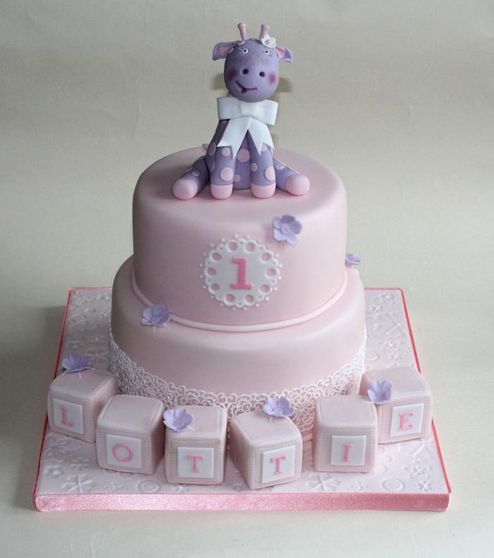 Baby Girrafe Birthday Cake