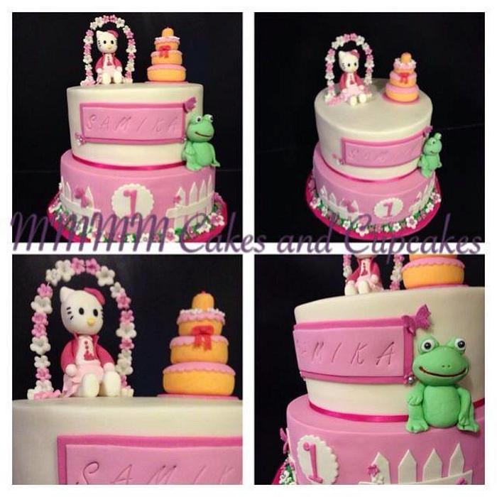 Hello Kitty and Frog - Decorated Cake by Mmmm cakes and - CakesDecor