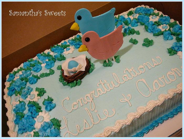 Bird Themed Baby Shower Cake