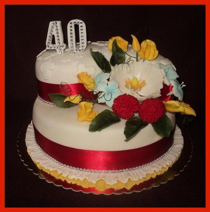cakes with flowers