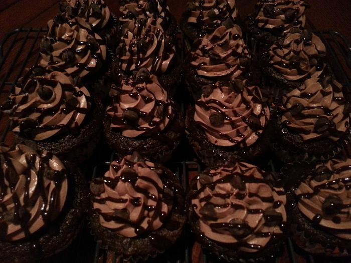 Triple chocolate Overload cupcakes
