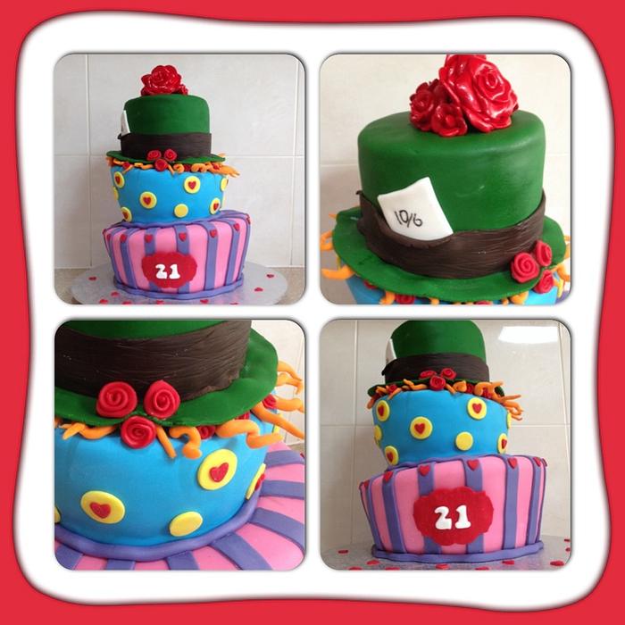 Mad hatters 21st cake