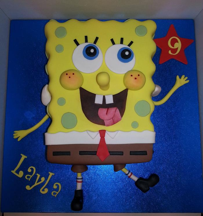 2d Spongebob squarepants cake