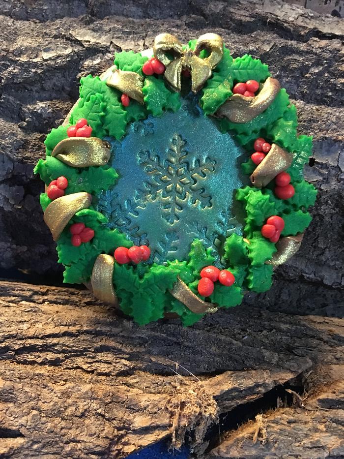 Christmas wreath gingerbread 