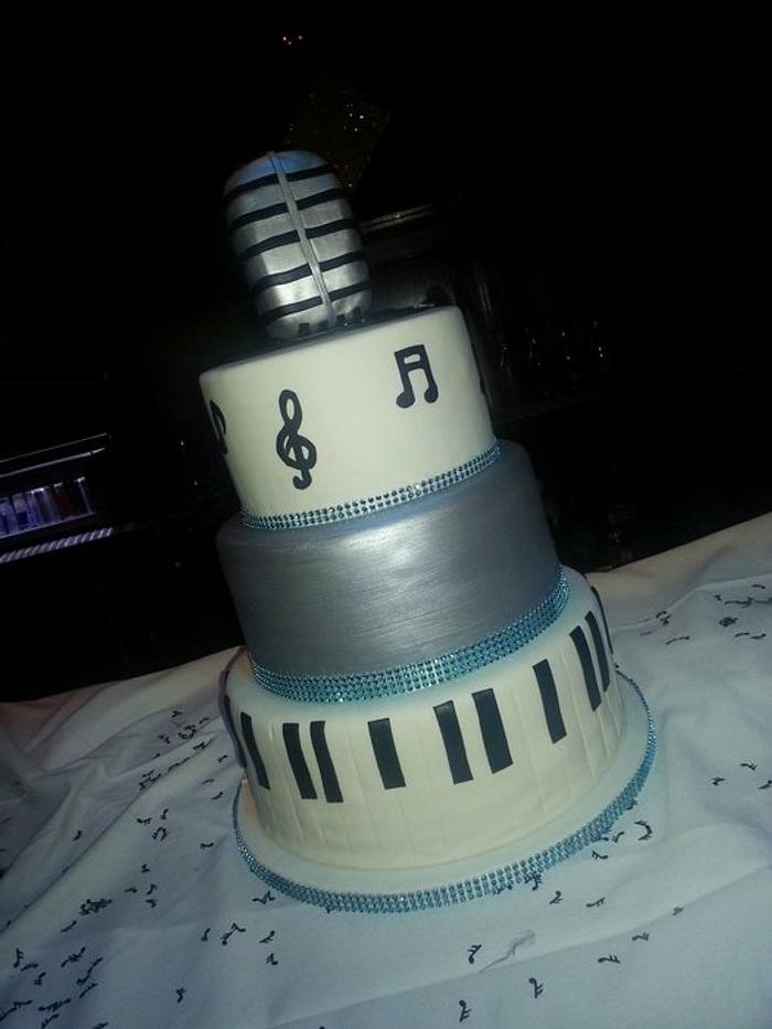 Music Themed Sweet 16 Cake