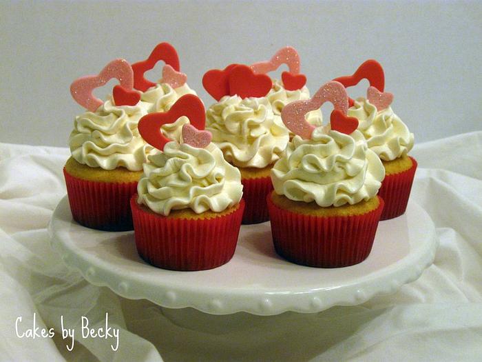 Cutout Heart Valentine Cupcakes